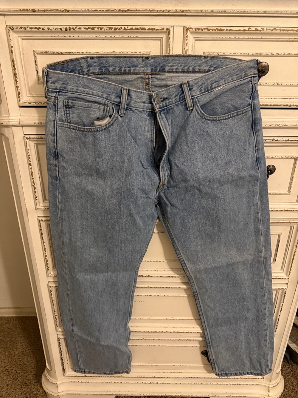 Levi's light blue 505 straight jeans
